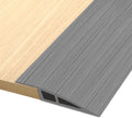 Vinyl Door Threshold Flooring Transition Strip Self Adhesive Carpet Edging Strip for Laminate Doorway Edge Threshold from 2/5" to 3/5" (Light Gray Wood Grain, 3.3 Ft)