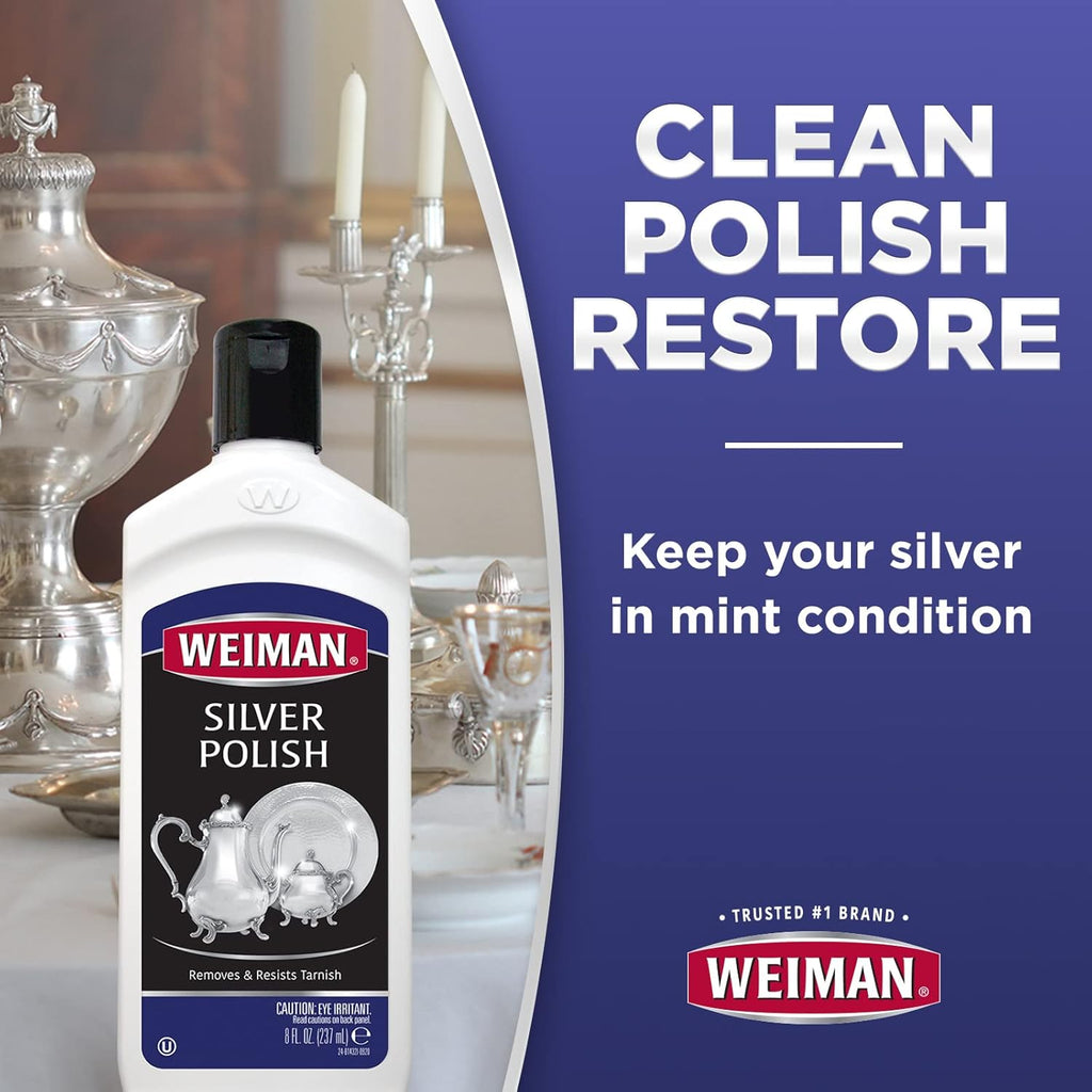 Weiman Silver Polish, 8 ounce Bottles, pack of 2