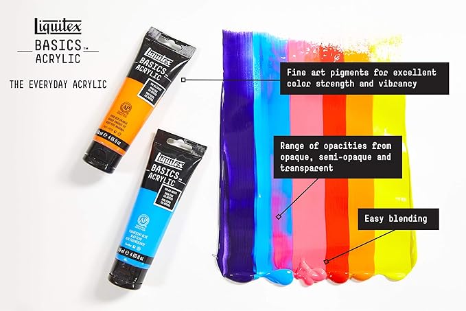 Liquitex BASICS Acrylic Paint, 118ml (4-oz) Tube, Burnt Sienna