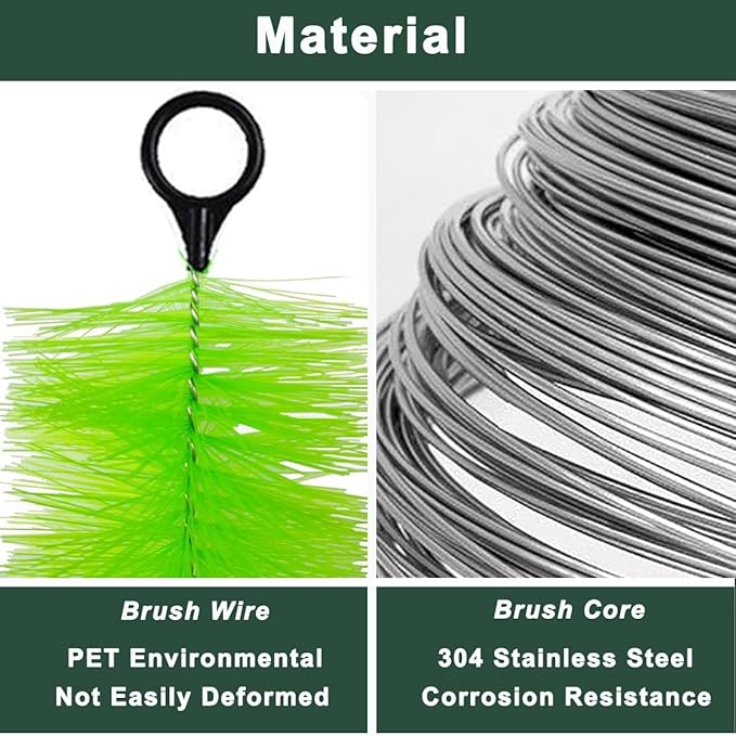 30 Packs Filter Brushes Aquarium Brushes Set for Koi Pond Water Garden Outdoor Pond Skimmers Brush Filter Cleaning Brush 35.5 Inch by 4.7 Inch (Green)