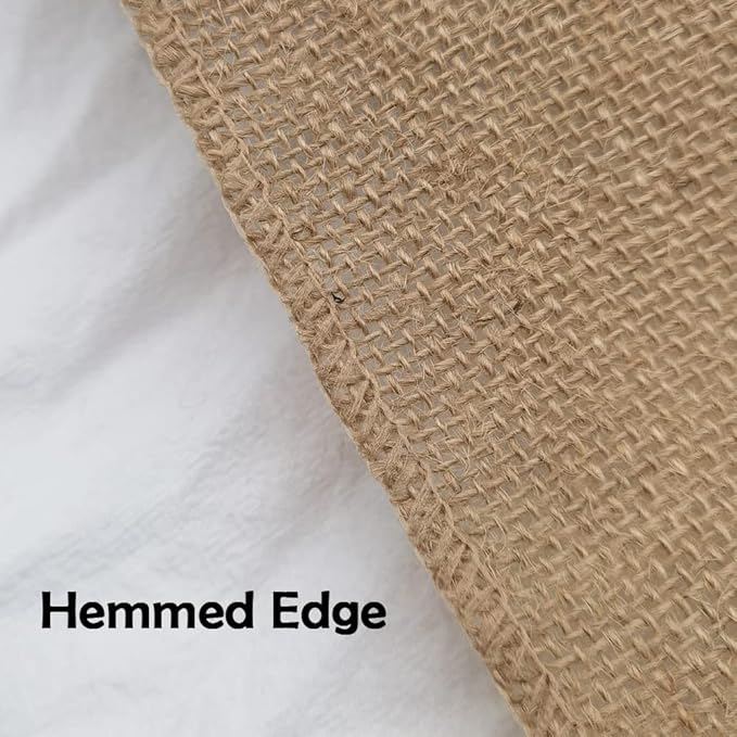 INSPIRELLE 3" Natural Burlap Fabric Roll 10 Yards Jute Ribbon for Gift Wrapping Craft Projects Wedding Decoration Home Decoration 8CM