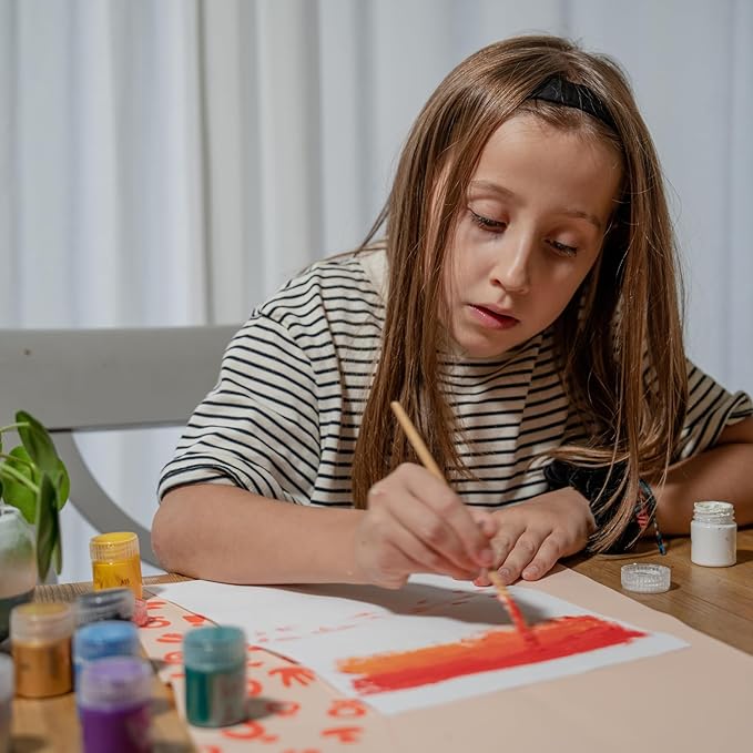 Sculpd Kids Painting Kit, Paint Craft Set for Kids Age 7+, Includes 5 Color Paint Set, Paintbrushes, Magnetic Picture Frame, 2 Canvases, Paint Palette, Additional Art Supplies and Free Guidebook