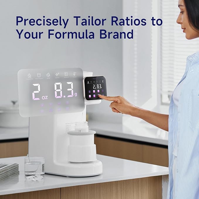 PureMix Baby Formula Dispenser - Formula Maker - Automatic Powder Blending with Accurate Temperature Control, Compatible with Most Formula Brands and Bottle Sizes