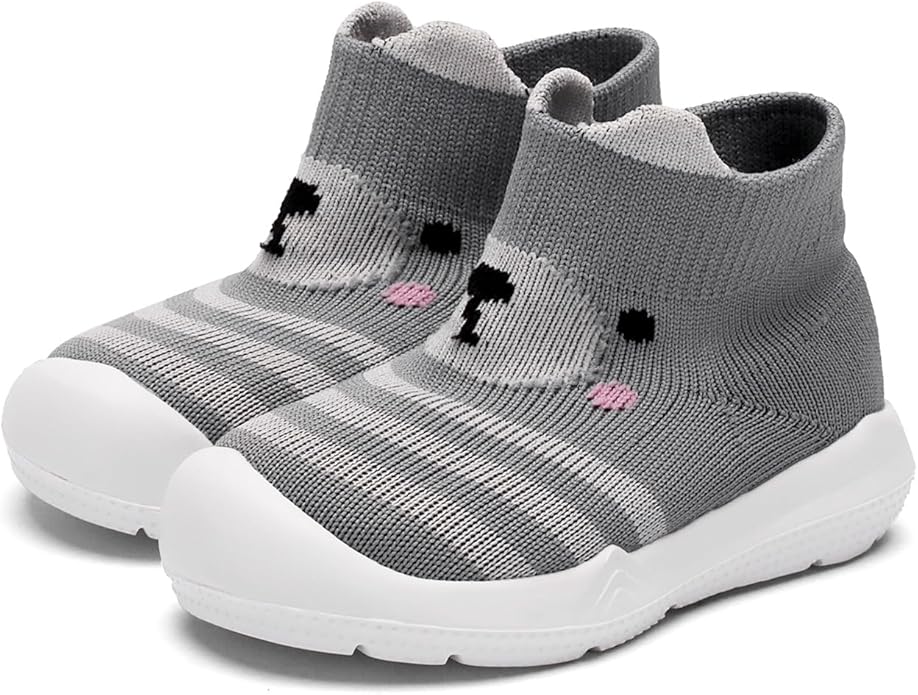 Engtoy Baby Shoes & Socks - Non-Slip Breathable Slippers with Soft Rubber Sole - Baby Boys & Girls Slip On Sneakers