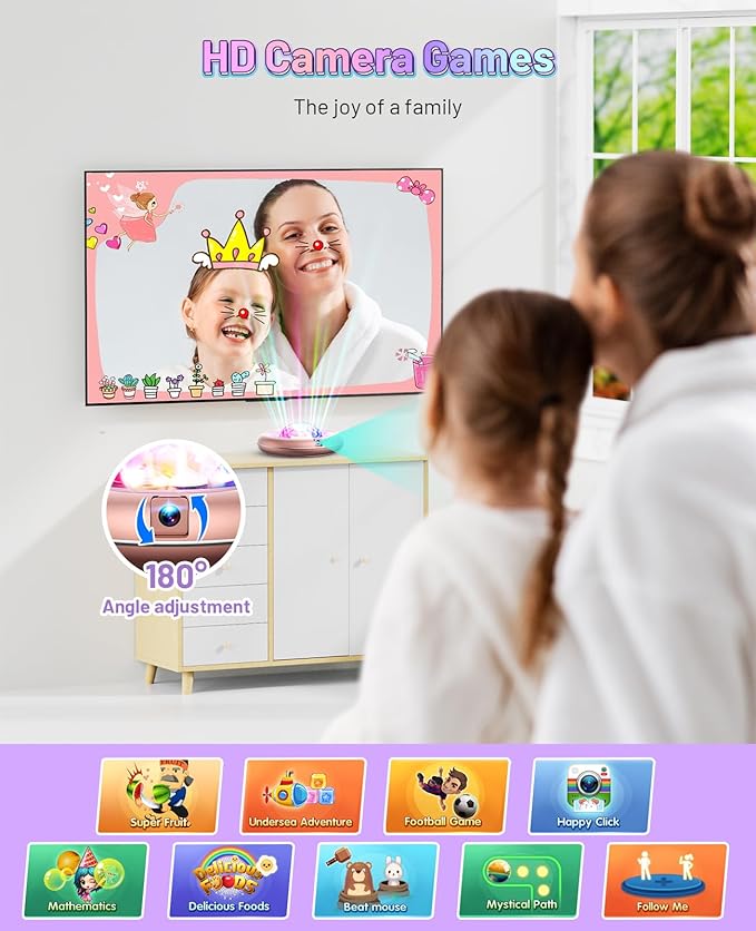 Dance Mat for Girls Boys - Wireless Dance Pad for TV with Camera, Plug and Play Double User Dance Mat Game, Danceing Mat for Family Games, Christmas and Birthday Gift Toys for Kids and Adults