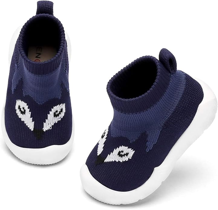 Engtoy Baby Shoes & Socks - Non-Slip Breathable Slippers with Soft Rubber Sole - Baby Boys & Girls Slip On Sneakers