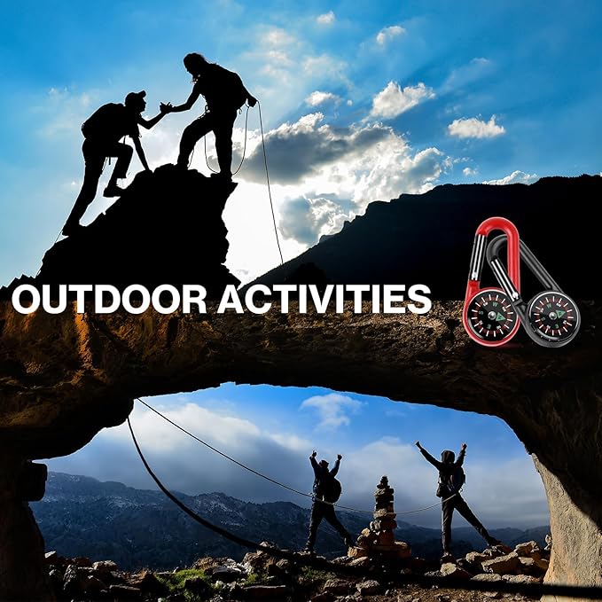 12 Pcs Mini Compass Keychain for Kids Bulk, Small Pocket Magnetic Compass Survival Hiking for Outdoor Survival Camping Party Backpacking Accessory