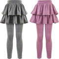Girls School Uniform Pants Leggings with Skirts Stretch Warm Jegging 4-12 Years