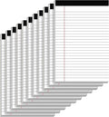 10 Pack of Legal Pad Writing Pads 5" x 8" Notepad 80gsm Recycled Paper Small Legal Pads 25 Lines Note Pads Perforated Legal Pads 30 Sheets Double-Sided Printing Legal Pads for School, College, Office