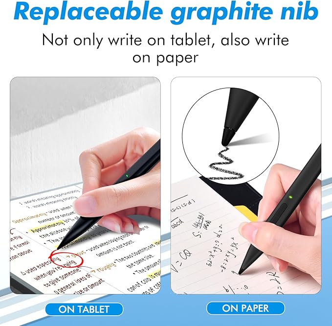 Uogic Slim Pen 2 for Surface, with 4096 Pressure, Erase & Right-Click, Palm Rejection for Surface Pro (4th/5th/6th/7th/7+/8th/9th/10th Gen), Surface Duo (1st/2nd Gen), Surface Book (1st/2nd/3rd Gen)