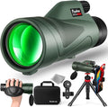 Pankoo 12x60 HD Monocular Telescope for Adults | Comes with Smartphone Adapter Tripod Hand Strap | Suitable for Bird Watching Sports Hiking Traveling