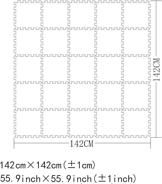 MQIAOHAM® 25 Pieces Puzzle Play Mats, Soft Baby Play Mat, Kids Interlocking Foam Floor Tiles, Toddlers Carpet Playmats G301025-102