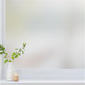 Haton Window Privacy Film Frosted Glass for Bathroom, Static Cling UV Sun Blocking Window Clings, Opaque Decorative Coverings Removable Sticker Heat Control Tint for Home Door, Pure 23.6" x 118.1"