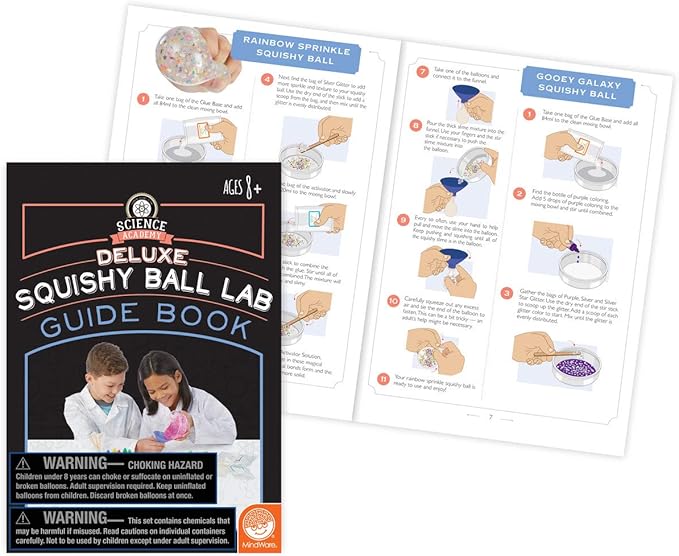 MindWare Science Academy Deluxe Squishy Ball Lab - Includes All Ingredients to Make 10 Squishy Balls - Ages 8 and Up