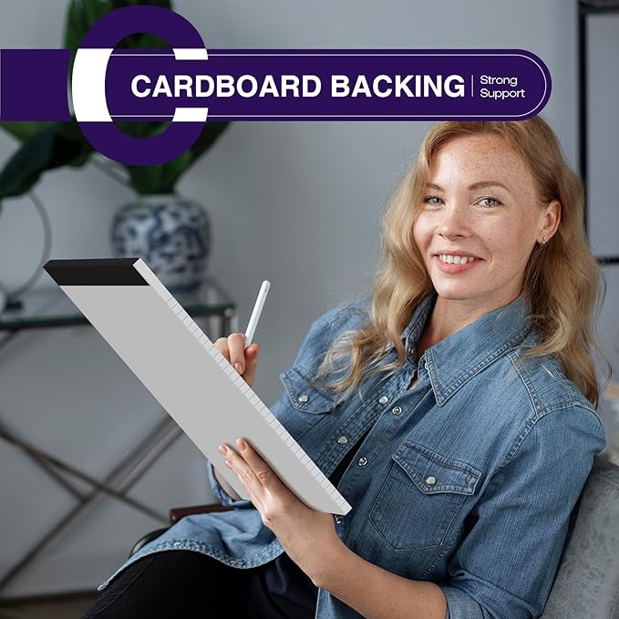2 Pack Legal Pads 8.5 x 11 College Ruled Note Pads 8.5 x 11 Notepads 8.5 x 11 Micro Perforated Writing Pads 8.5 x 11 Pads of Paper Lined White Paper, 50 Sheets per Notepad for Home, Office, School