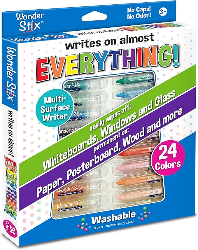 Wonder Stix Pastel Colors Dustless Chalk Crayon 24 pack