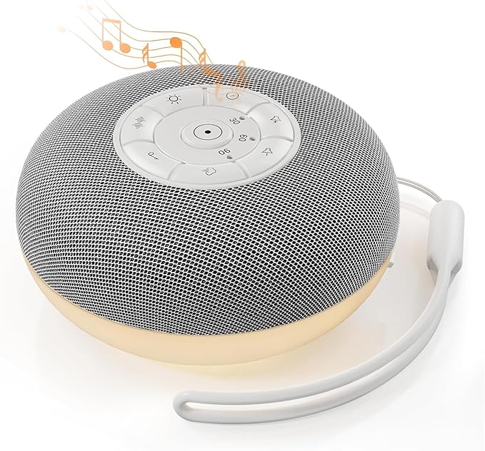 YEVIK 39 Sounds White Noise Machine with Night Light, Portable Rechargeable Sleep Sound Machine for Adults Kids Baby, USB-C, Timer for Home Office Travel Relaxation