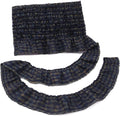 Gingham Ruffle Lace Trim Pleated Lace 5 Yards Gathered Gingham Fabric Edge Ribbon Trim for Dresses, Wedding Gowns, Crafts, Home Decor (Black)