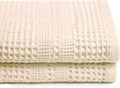 GILDEN TREE Waffle Towels for Bathroom, 100% Cotton Quick Dry Towel, Waffle Bath Towels Large, Absorbent Lightweight Travel Towel, Bath Towels Set of 2, Classic Style (Cream)