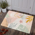 Lahome Pink Washable Entryway Rugs Indoor - 2x3 Small Non-Slip Kitchen Rug Soft Throw Rugs for Bedroom Girls Boho Botanical Print Floor Doormat Carpet for Bathroom Laundry Room Living Room Kids Room