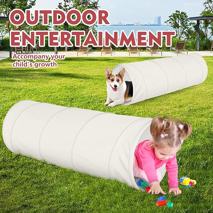Moncoland Kids Play Tunnel Tent for Toddlers,Colorful Pop Up Crawl Toy Baby Children or Dog Cat Pets,Collapsible Gift Boy and Girl Indoor Outdoor Games (Kids Tunnel)