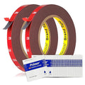 Tapsi Heavy Duty Double Sided Foam Mounting Tape – 0.4" x 36 FT Automotive-Grade Tape with Adhesion Promoters for Plastic Surfaces (0.4" x 72 ft, 72, feet)