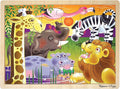 Melissa & Doug African Plains Safari Wooden Jigsaw Puzzle with Storage Tray (24 pcs)
