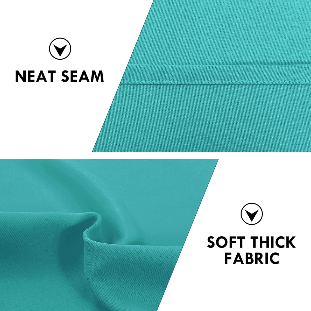 DWCN Blackout Curtains for Living Room Thermal Insulated, Energy Saving & Noise Reducing Bedroom Curtains, Peacock Blue, W 42x L 63 Inch, Set of 2 Rod Pocket Curtain Panels
