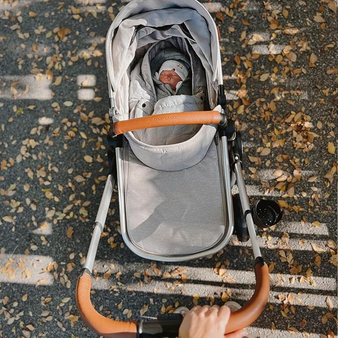 Mompush Ultimate 2 Baby Stroller for Infant and Toddler with Newborn Mode and Reversible Seat, All-Terrain Stroller with All-Wheel Suspension, Includes Car Seat Adapter and Large Storage Basket