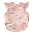 Tiny Twinkle Mess Proof Baby Bib - Waterproof & Lightweight Baby-Led Weaning Apron | 100% Recycled Polyester, Easy Clean & Machine Washable (Petite Safari, Small 6-24 Months)