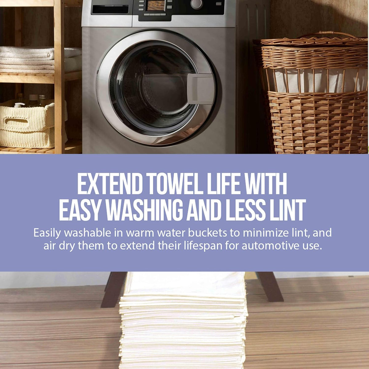 WHITEWRAP Shop Towels| Multipurpose Commercial and Residential Shop Cleaning|Car Wash, Polish, Housewares, Coffee Machine, Restaurant, Bathrooms, Electronics, Auto Garage | 50Pack 14"x12" Natural
