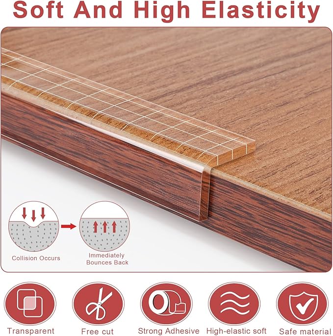 Corner Protectors Baby Proofing,Clear Corner Protector,Soft Edge Protector 16.4ft(5M) Corner Guards Furniture Corner&Edge Safety Bumpers with Upgraded Strong Adhesive for Furniture&Sharp Corners