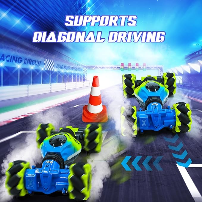 Gesture RC Car for Boys Girls 6-12 Year 4WD Remote Control Car 360° Rotate Off-Road Drift Hand Controlled Twist Cars with Light Music for Kids Toy Birthday Xmas Gift