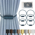 Magnetic Curtain Tiebacks 6 Pack Blue Curtain Rope Tieback Curtain Holders for Drapes Modern Tie Backs Decorative Curtain Holdbacks