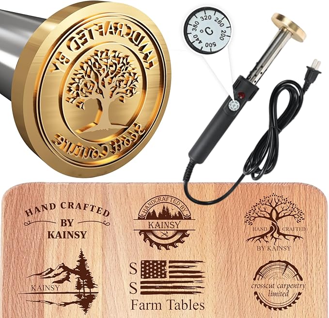 Custom Electric Branding Iron for Wood, Adjustable Temperature Wood Branding irons Personalized Wood Burning Letter Stamp for Leather Woodworking Tool, Handcraft & Wedding Gifts(3Inches)