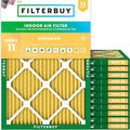 Filterbuy 25x32x1 Air Filter MERV 11 Superior Pet & Allergy Defense (12-Pack), Electrostatic Pleated HVAC AC Furnace Filters Replacement, Made in USA (Actual Size: 24.50 x 31.50 x 0.75)