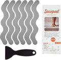 USA Patented Anti Slip Shower Stickers 24 PCS Safety Bathtub Strips Adhesive Decals with Premium Scraper for Bath Tub Shower Stairs Ladders Boats (Gray)