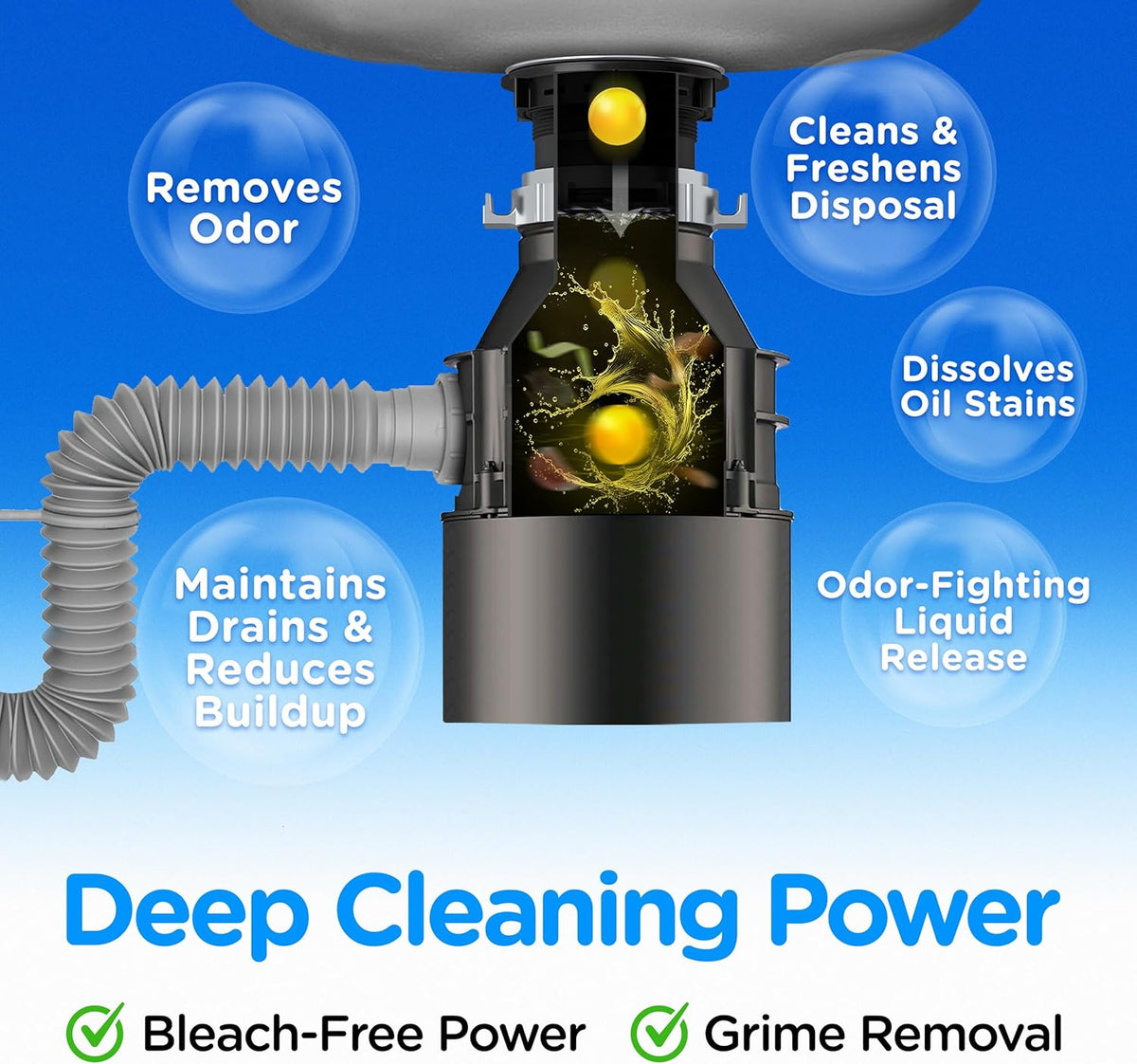 Compac Home Plink Garbage Disposal Cleaner and Deodorizer 60ct VALUE PACK - Lemon
