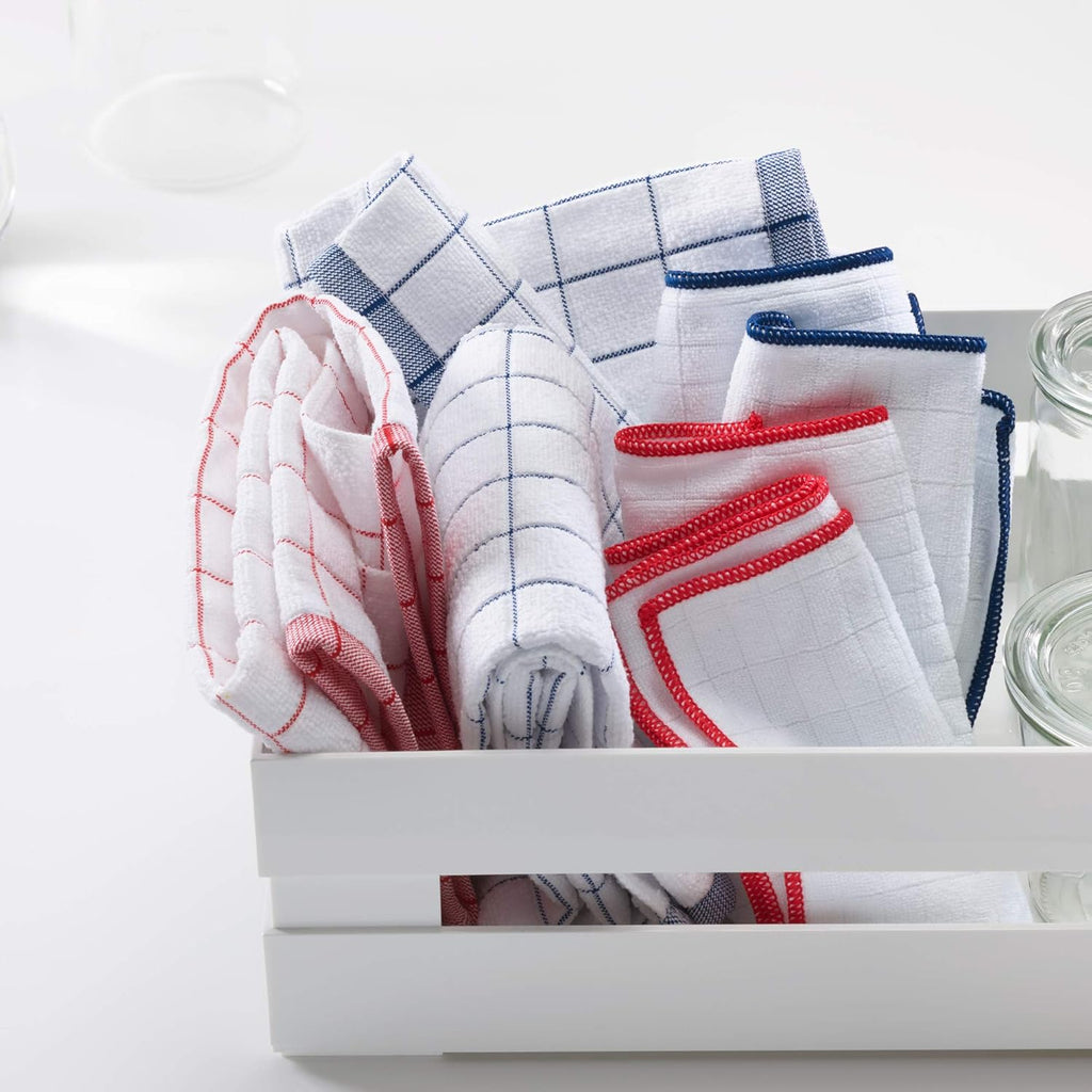 E-Cloth Reusable Paper Towel Replacement Cloth, Premium Microfiber Cleaning Cloths Ideal for Cleaning Up Spills on Countertops, Alternative to Paper Towels, 100 Wash Guarantee, 4 Count