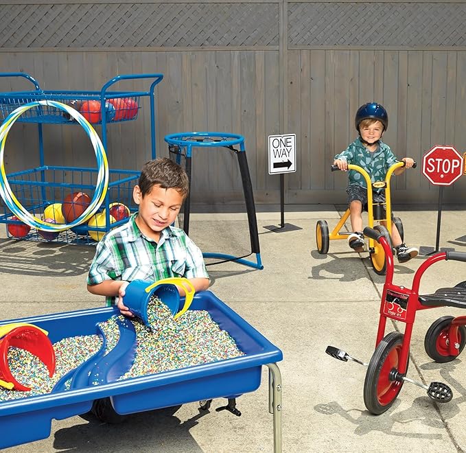 Children's Factory, 1136-24, Neptune Sensory Table, Kids Sand and Water Learning Activity Table for Classroom or Playroom, 24-Inch-High, Blue