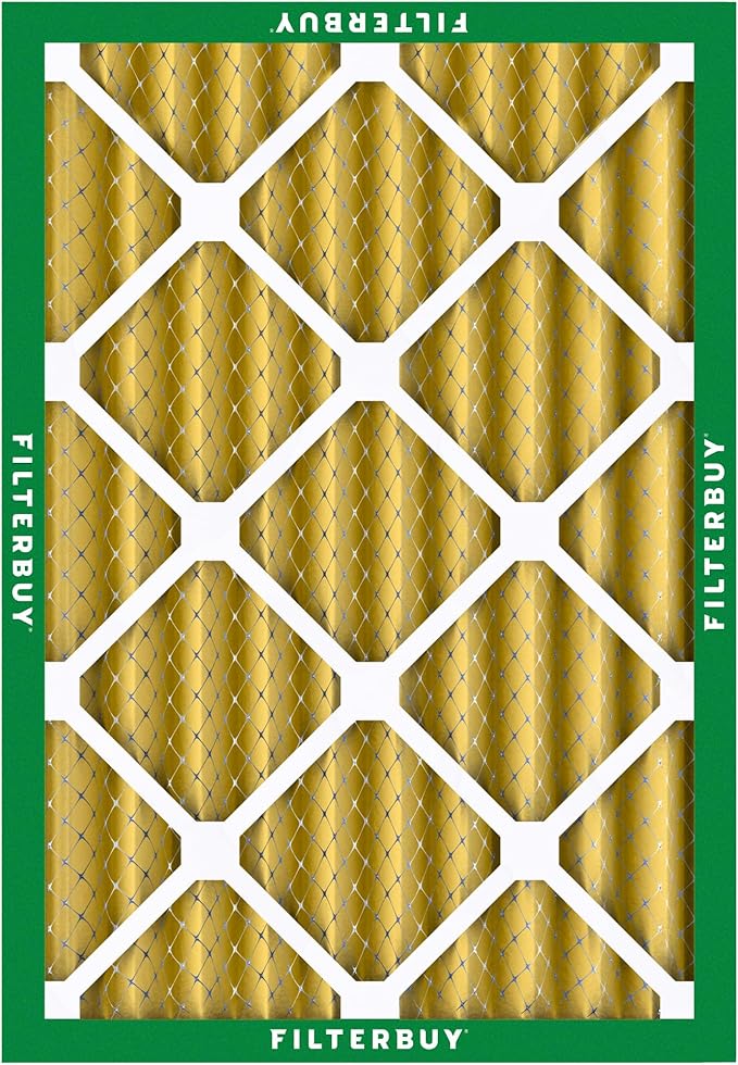 Filterbuy 24x25x4 Air Filter MERV 11 Superior Pet & Allergy Defense (12-Pack), Electrostatic Pleated HVAC AC Furnace Filters Replacement, Made in USA (Actual Size: 23.75 x 24.75 x 3.63)