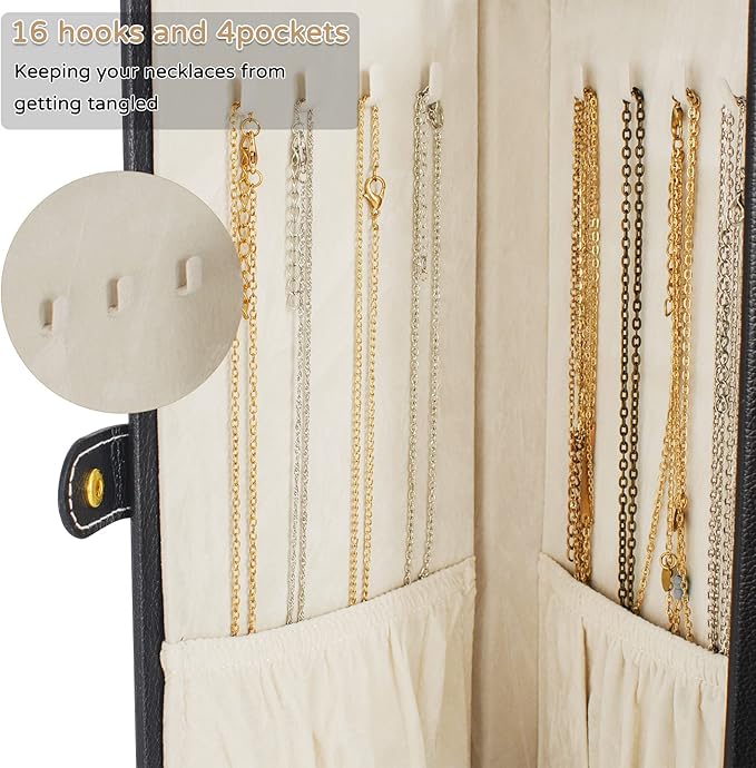 AKOZLIN Huge Jewelry Box Organizer Functional Lockable, Large Leather Jewelry Storage Case for Women Girls Ring Necklace Earring Bracelet Holder Organizer with Mirror
