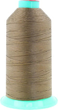 Mandala Crafts Bonded Nylon Thread Dark Beige Heavy Duty Sewing Threads - 800 YDs Size 207 630D T210 Tex 210 Thread for Leather Jeans Weaving Outdoor Marine Upholstery Threads