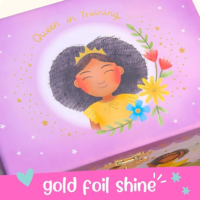 Musical Ballerina Kids Jewelry Box - Girls Jewelry Box with Mirror, Ballerina Gifts for Girls Age 4-6