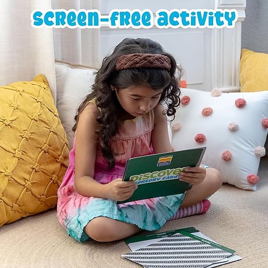 SPARK & WOW Sensory Cards | Discover | 12 Dynamic Patterns | 2 Sliders | Calming Corner Items for Kids | Screen-Free Visual Sensory Toys