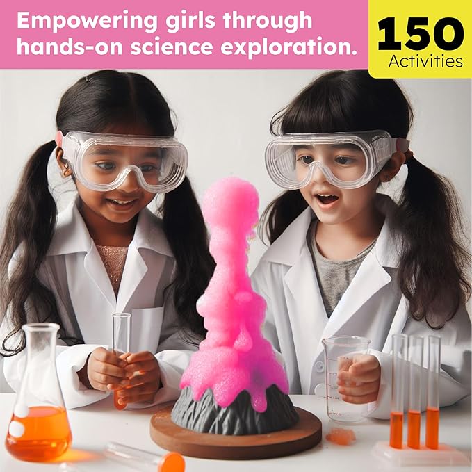 Butterfly EduFields 150+ Girls Science Kit for Kids 8-12 Ages 8 9 10 11 12 Years | Girls Science Experiments | Birthday for Girl | Fun STEM Learning and Educational Toys