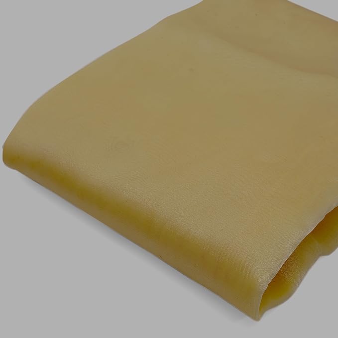 Organza Fabric 5 Yard Bridal Solid Sheer Organza Fabric Bolt for Wedding Dress, Fashion, Crafts, Decorations Silky Shiny Organza 44" - (5 Yard, Champagne)