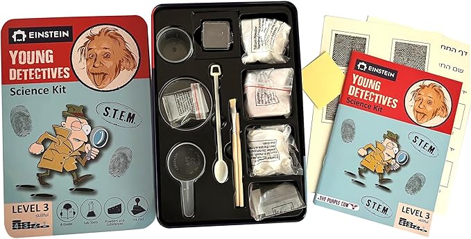 Einstein’s Young Detectives LAB Science Kit for Kids. STEM for Boys & Girls Aged 8 and Above. Exciting CSI Experiments Inside. Detailed Picture Guide Included.