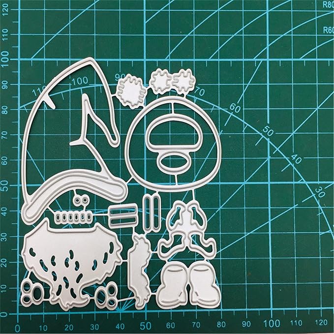 Metal Cutting Dies DIY Merry Christams Embossing Stencil Template Scrapbooking Card Making Mold Photo Album Arts Crafts Tools(Santa Claus Doll-10x8cm)