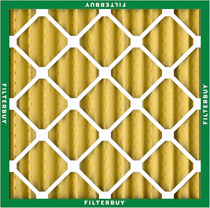 Filterbuy 16x16x2 Air Filter MERV 11 Superior Pet & Allergy Defense (12-Pack), Electrostatic Pleated HVAC AC Furnace Filters Replacement, Made in USA (Actual Size: 15.50 x 15.50 x 1.75)